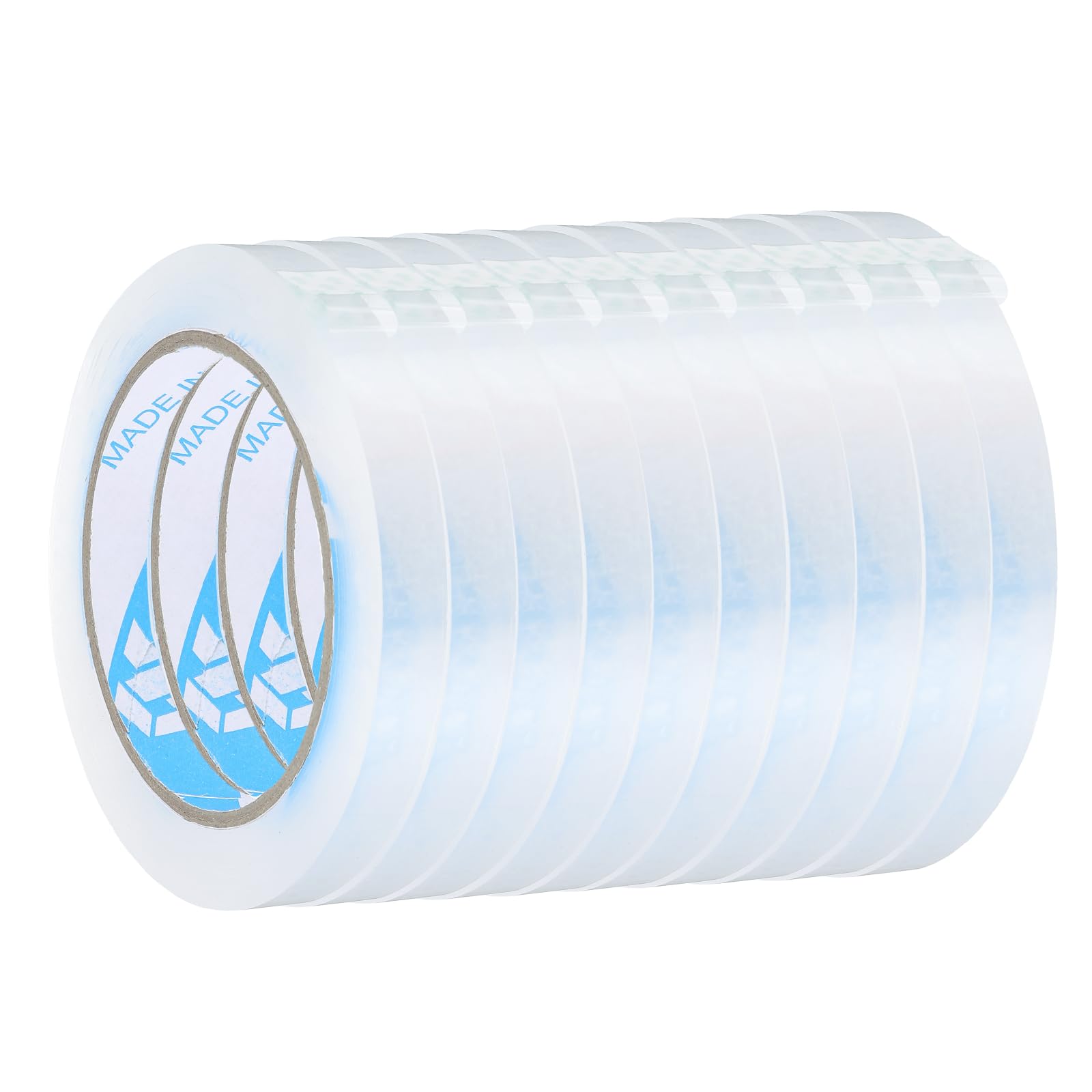 sourcing map 10 Pcs Poly Bag Sealing Tape, 1/2" x 98.4 Yard Plastic Bag Sealer Tape Packaging Sealing for Shops Packaging Food Vegetable Meat Cake Bread Freezer Ice, Clear