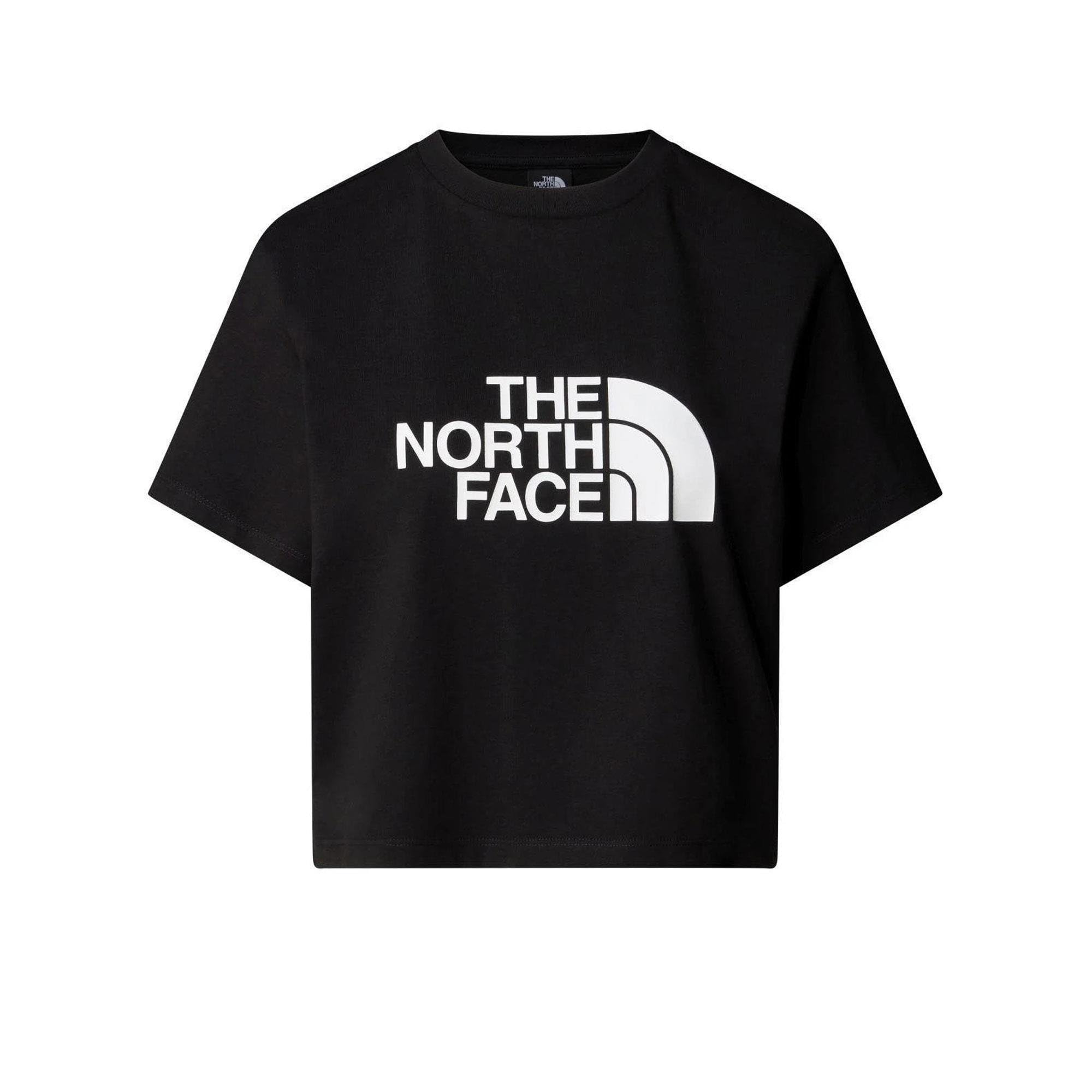 The North Face Women's S/S Cropped Easy T-Shirt, TNF Black, XL
