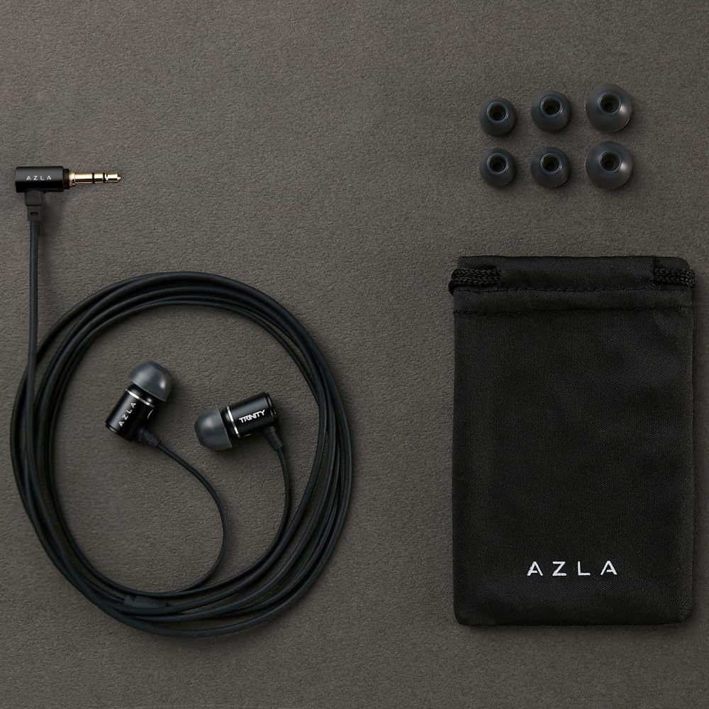 AZLA TRINITY Black 有線イヤホン 8mm ARDドライバー搭載 3層レイヤー
