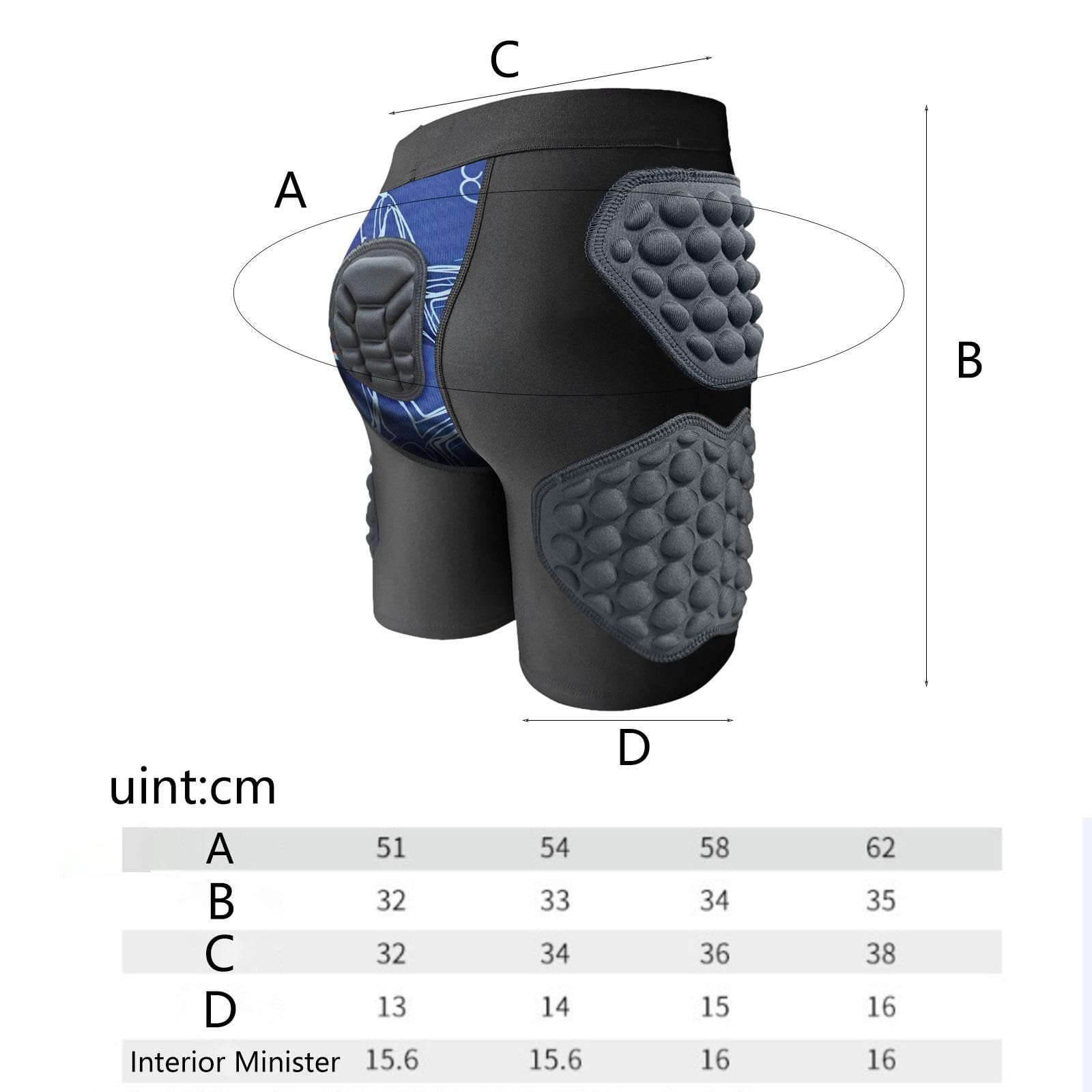 Short Rembourré et Compressif pour Enfants, en EVA épais, Accessoire pour Une Protection Optimale Contre Les Chocs.
