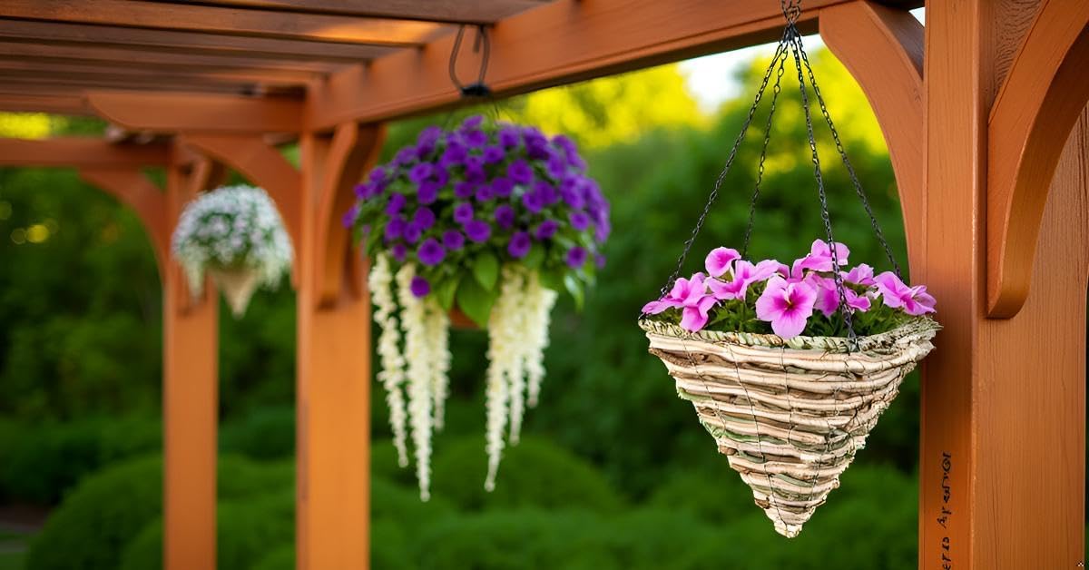SuperMoss (29631) Wood Woven Baskets - Pyramid Style, June 14"