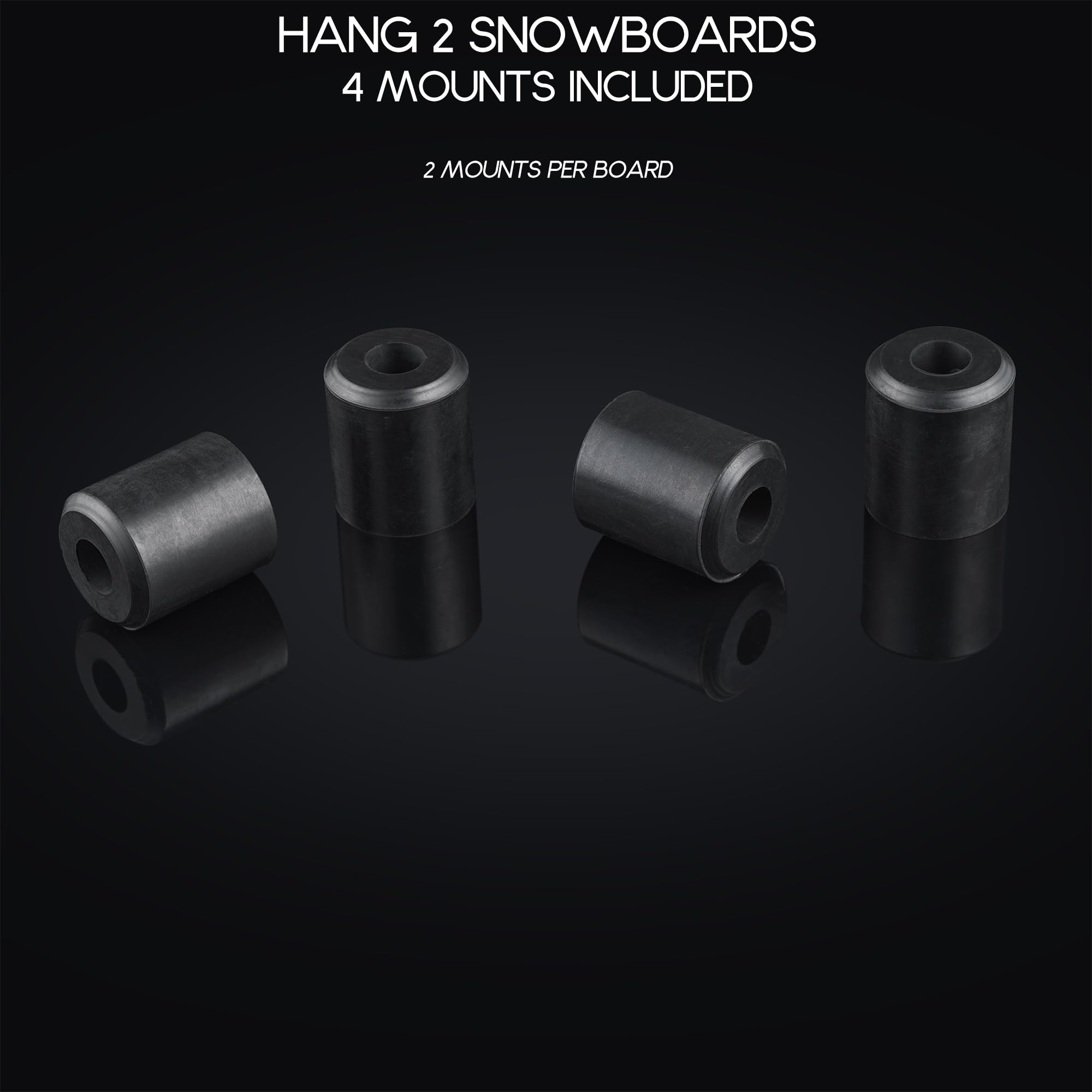 Arkorus [Nuevo] Almacenamiento de pared para tabla de snowboard, colgador sin daños, estante flotante moderno, soporte de gancho de clip