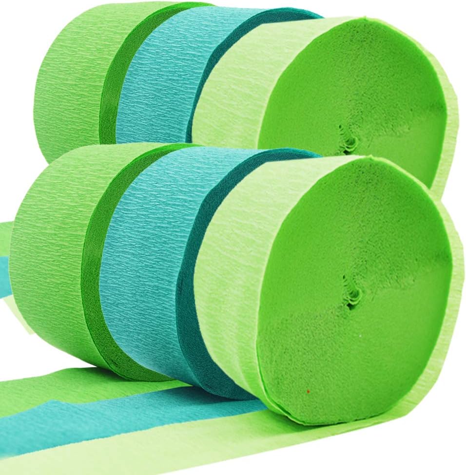Rainbow Crepe Paper Streamer Rolls Hanging Party Decoration Total 490-Feet, 6 Rolls, Birthday Party Streamer for DIY Art Project Supplies, Baby Shower, Cinco De Mayo, by BllalaLab : Home & Kitchen