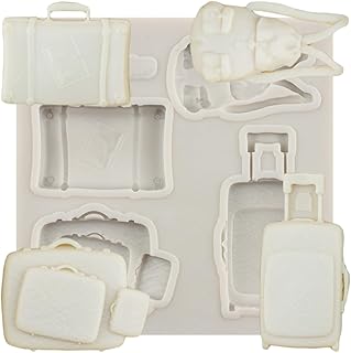 Travel Luggage Bag Fondant Silicone Mold For Cake Decorating Cupcake Top...