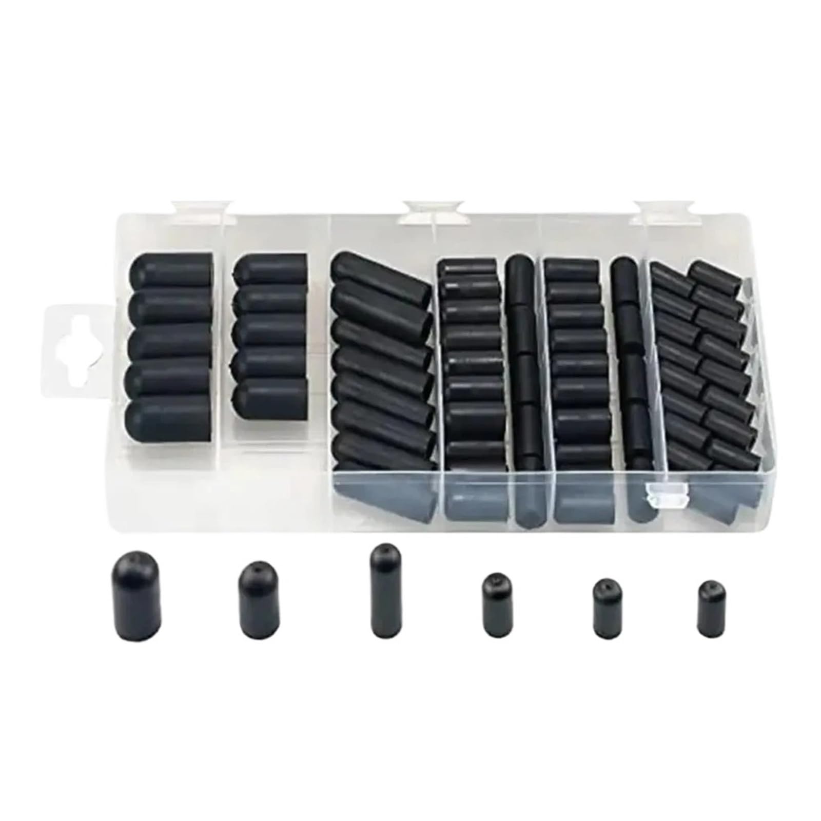 80/100Pcs Rubber Vacuum Line Cap Vacuum Hose End Cap for Most Car Carburetor