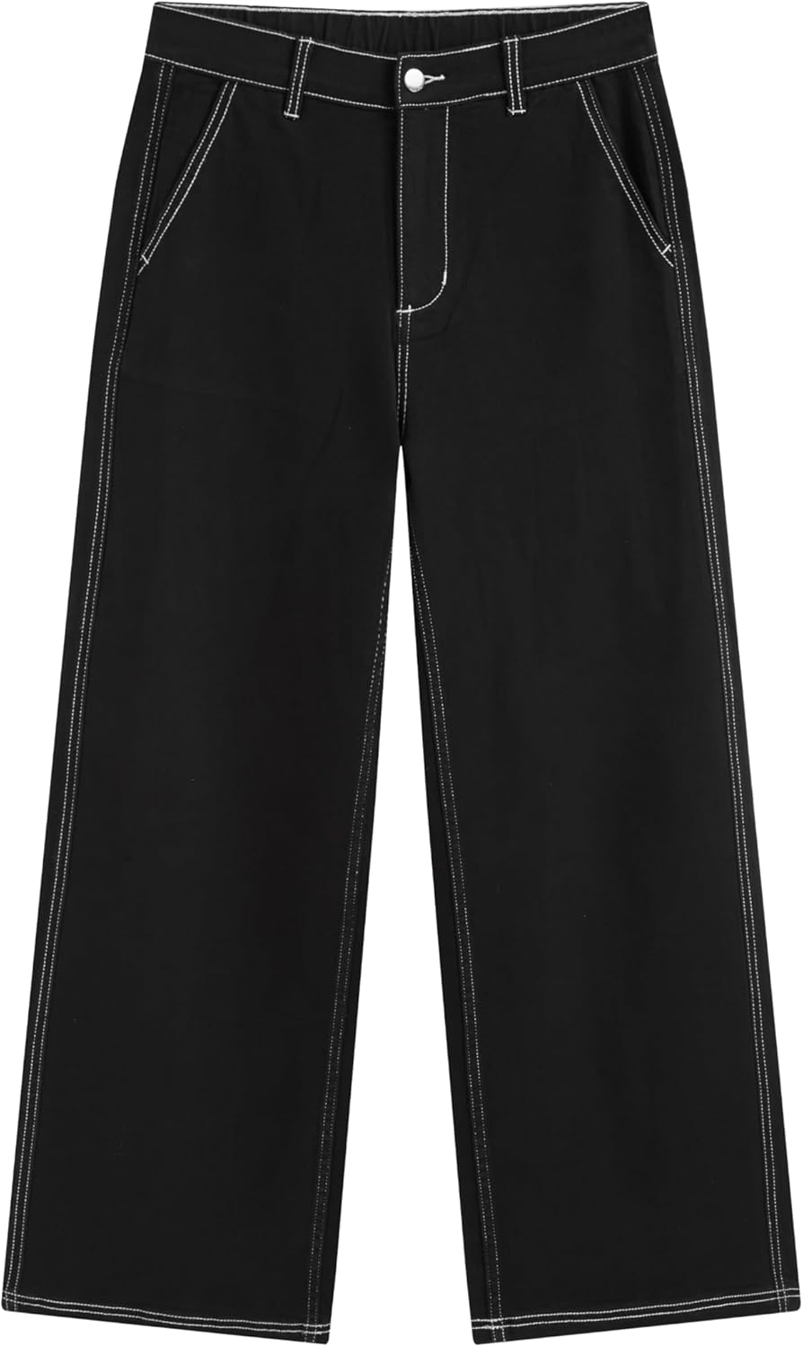 CIDER Wide Leg Jeans Women High Waisted Baggy Denim Pants Casual Loose Straight Trousers