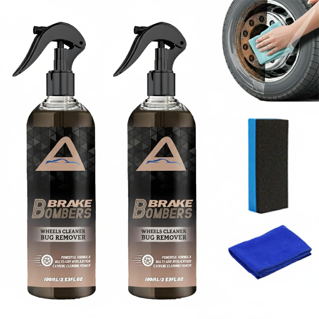 Brake Bomber Wheel Cleaner, Powerful Non-Acid Truck & Car Wheel Cleaner Spray, Perfect for Cleaning Wheels and Tires, Alloy, Chrome and Painted Wheels