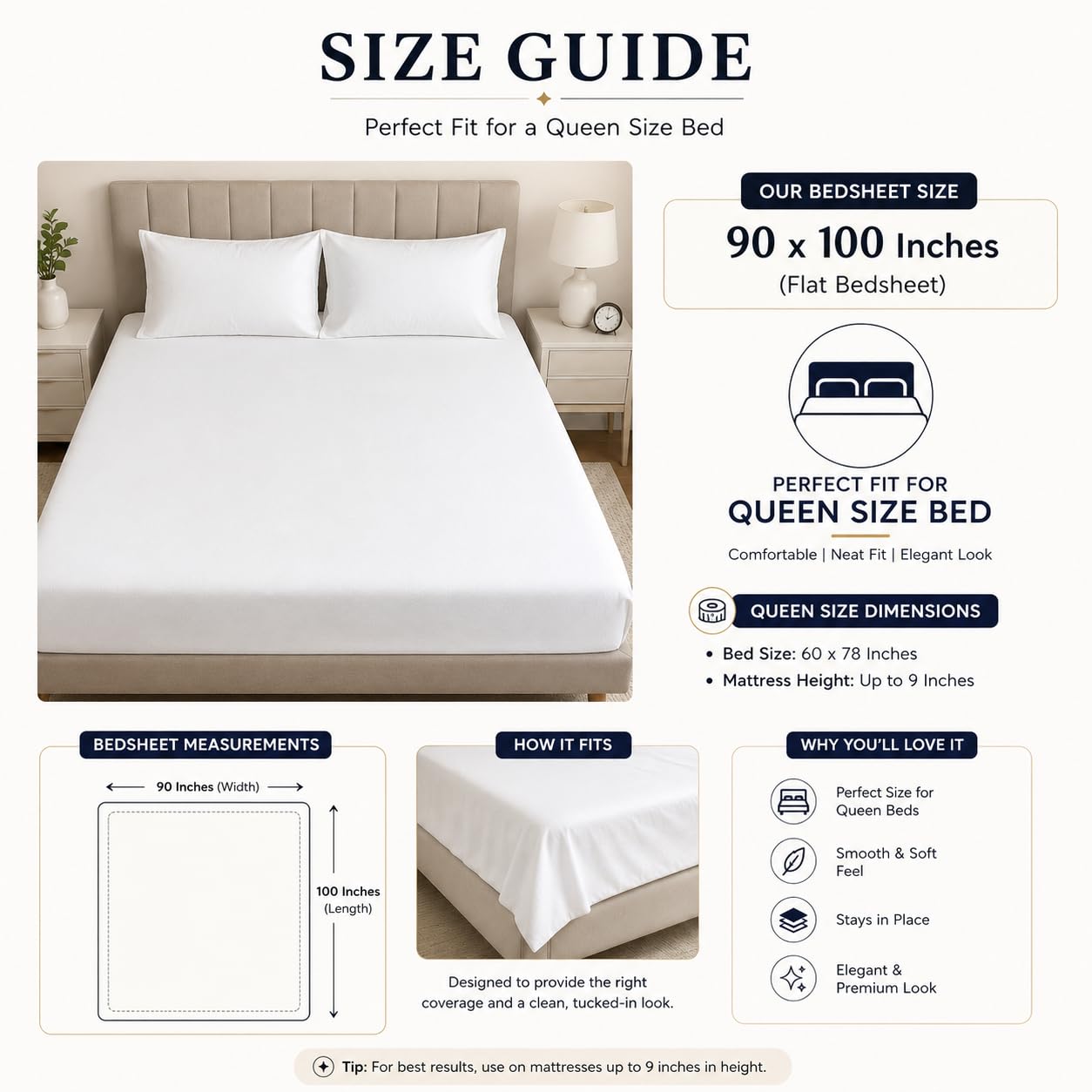 Blue Strip Polycotton Bedsheet - Double -5 Blue Strip Polycotton Bedsheet - Double -5