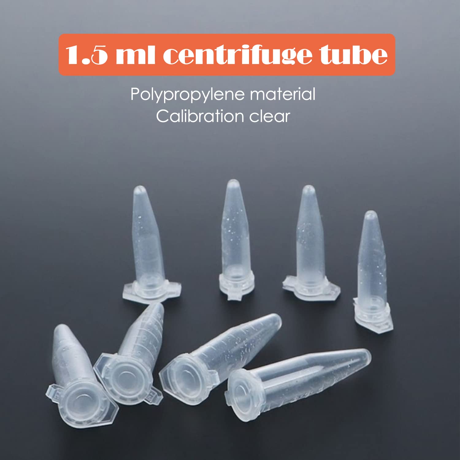 100 Pièces Tubes à Centrifuger de 1,5 ML, Micro Tube à Centrifuger en Plastique, Micro Tubes à Essai Flacon, Plastique Tube à Essai Centrifuge, Conique Microtube, Adapté à Laboratoires