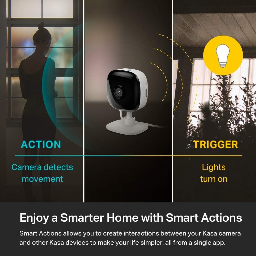Kasa Smart Security Camera for Baby monitor, 1080p HD Indoor Camera for Home Security with Motion Detection, Two-Way Audio, Night Vision, Cloud & SD Card Storage, Works with Alexa & Google Home (EC60) : Electronics