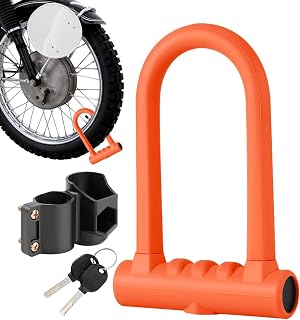 Bike Lock,Silicone Bicycle Locks Heavy Duty Anti Theft | Scooter Lock Steel Shackle Resistant to Cutting & Leverage Attacks with 2 Copper Keys Mounting Bracket for Bicycles Motorcycles Jextou