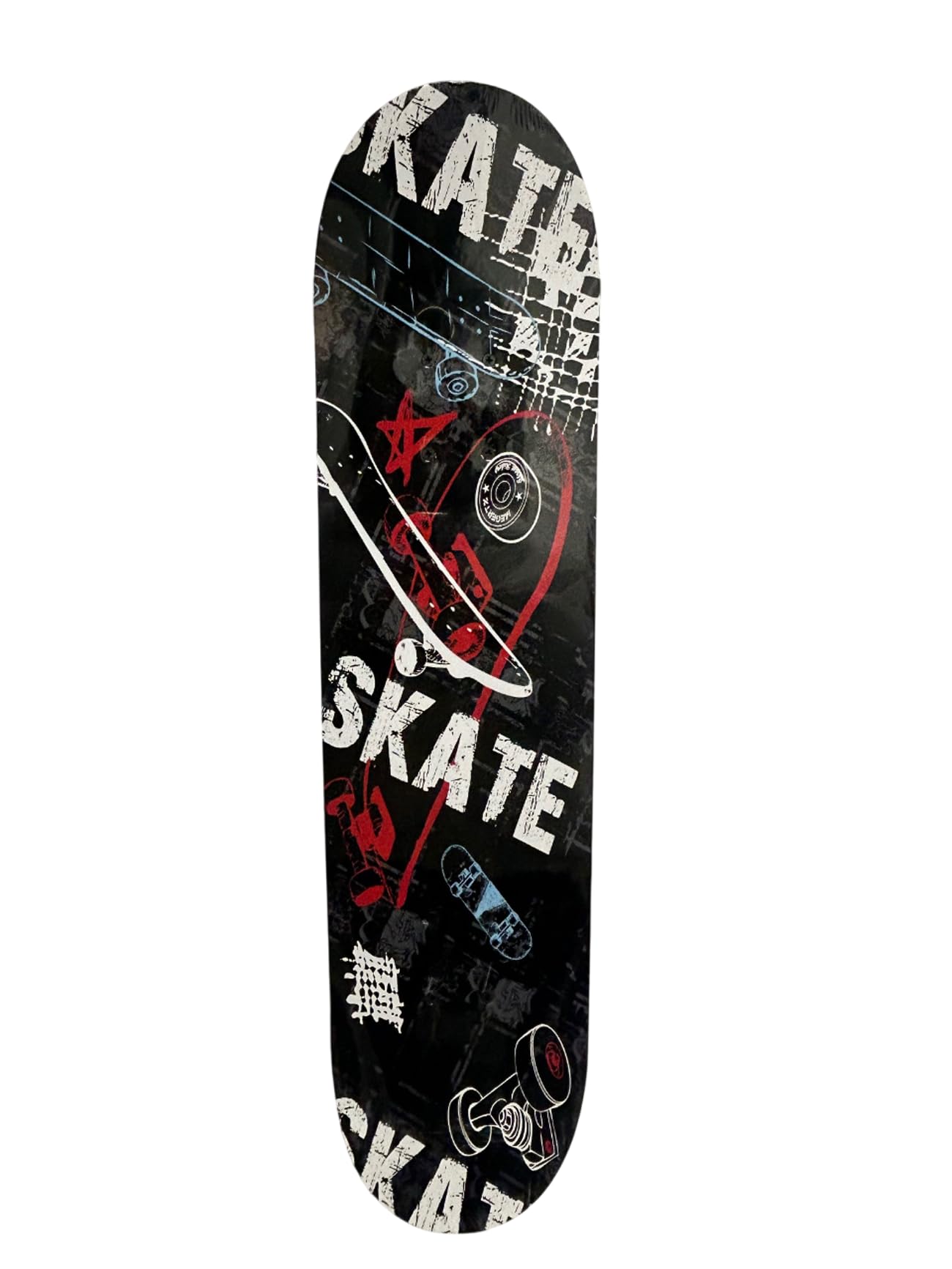 Skateboard pour enfants Skate pour enfants et adolescents 80 cm Skateboard pour enfantF planche de skate en bois complète décoration avant et arrière, couleurs assorties couleur aléatoire