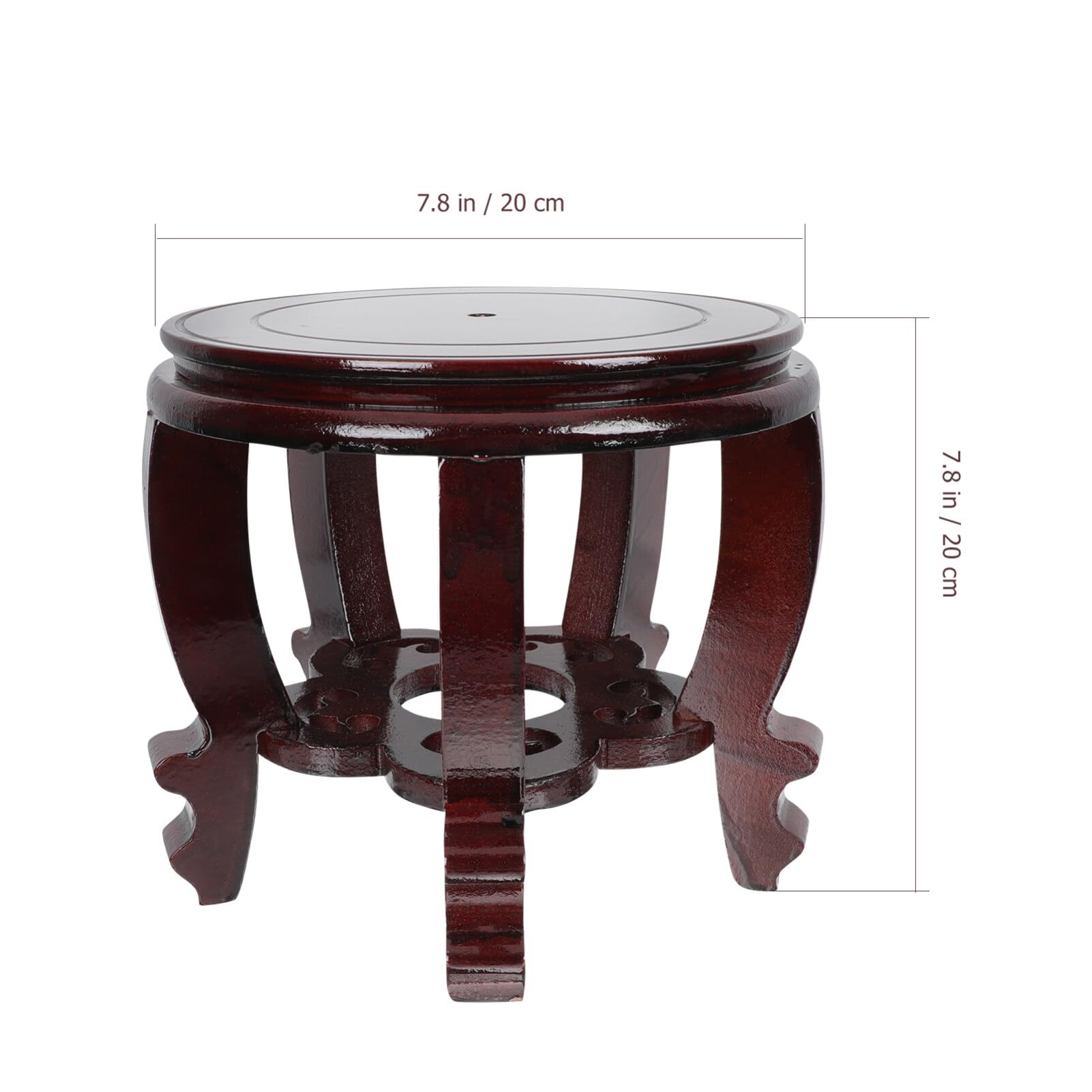 Luxshiny Tall Wooden Seat Wooden Fishbowl Stand Tall Outdoor Plant Stand Wood Plant Stands Indoor Oriental Decor Antique Vase Outdoor Flower Pot Stand Wood Display Pedestal Fish Tank Base, Brown