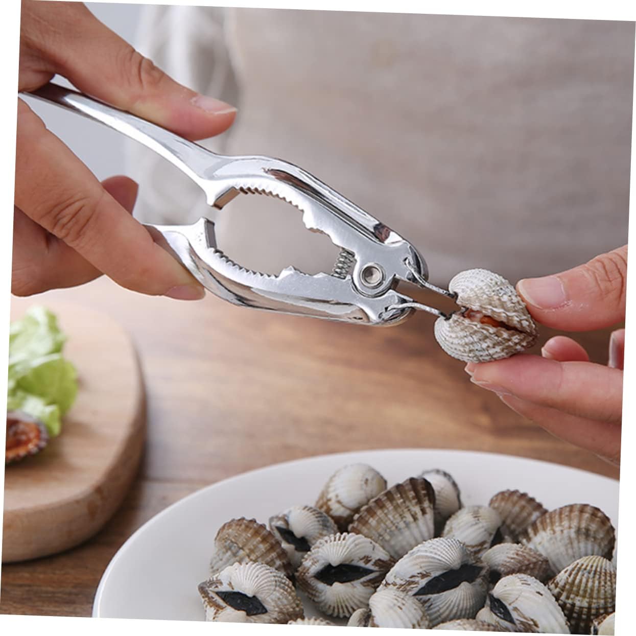 MAGICLULU 3pcs Multifunctional Seafood Tools Clam Knife Oyster Shucker Zinc Alloy Kitchen Gadget Shellfish Remover Easy Open Crabs and Shrimp
