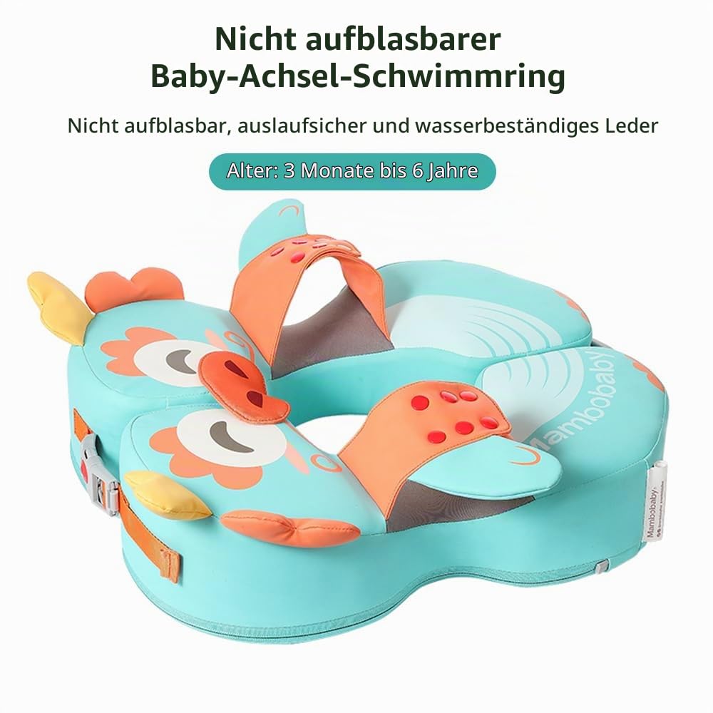 Mambobaby Baby Schwimmen schwimmflogen Nicht aufblasbare wasserdichte schwimmtrainer Float Ring für 3 72 Monate Baby Mädchen Säugling Pool Float Lake Blue Blue Pearl Foam Leder