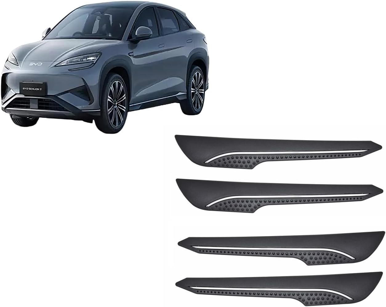 Car Accessories - Car Bumper Guard Scratch Protector Compatible with BYD Sealion 7 Accessories All - Durable & Flexible Design (Set of 4 Pieces)