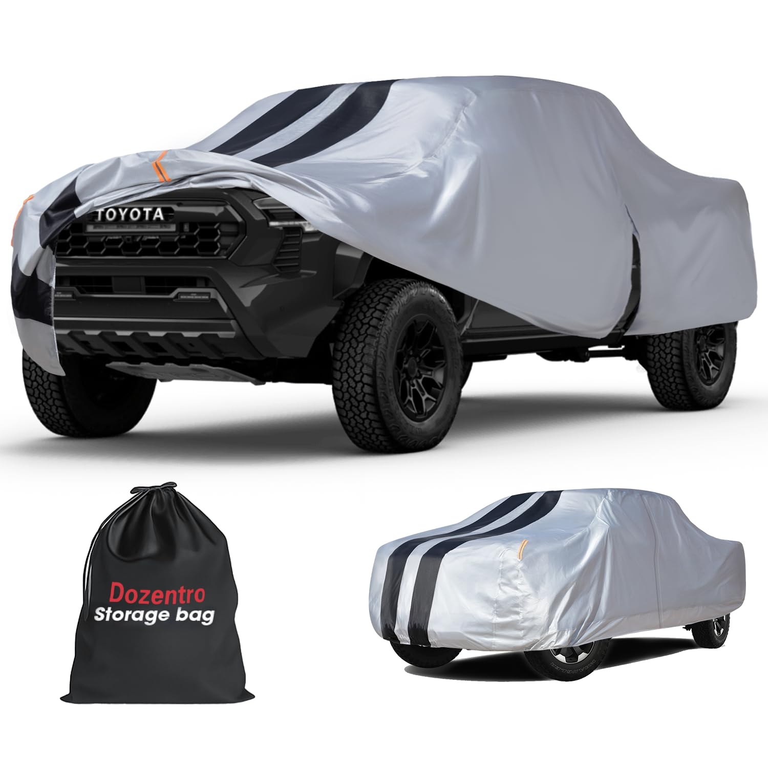 Photo 1 of Tacoma Truck Cover Custom Fit 1995-2026 Xtra/Access/Double Cab Short Bed(5'-6.125') with Door Zipper, 10 Layers Outdoor Heavy Pickup Truck Cover Waterproof All Weather, Wind Dust Sun Protector.