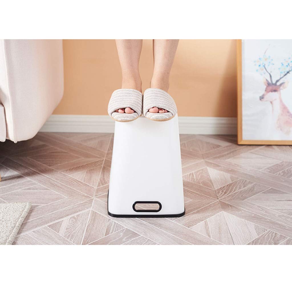 Cubo de Basura Contenedor de plástico con asas, Contenedor de oficina delgado de plástico durable, Caja de almacenamiento práctica for baño, cocina o despensa, 16L Bote de Basura Baño ( Color : B )