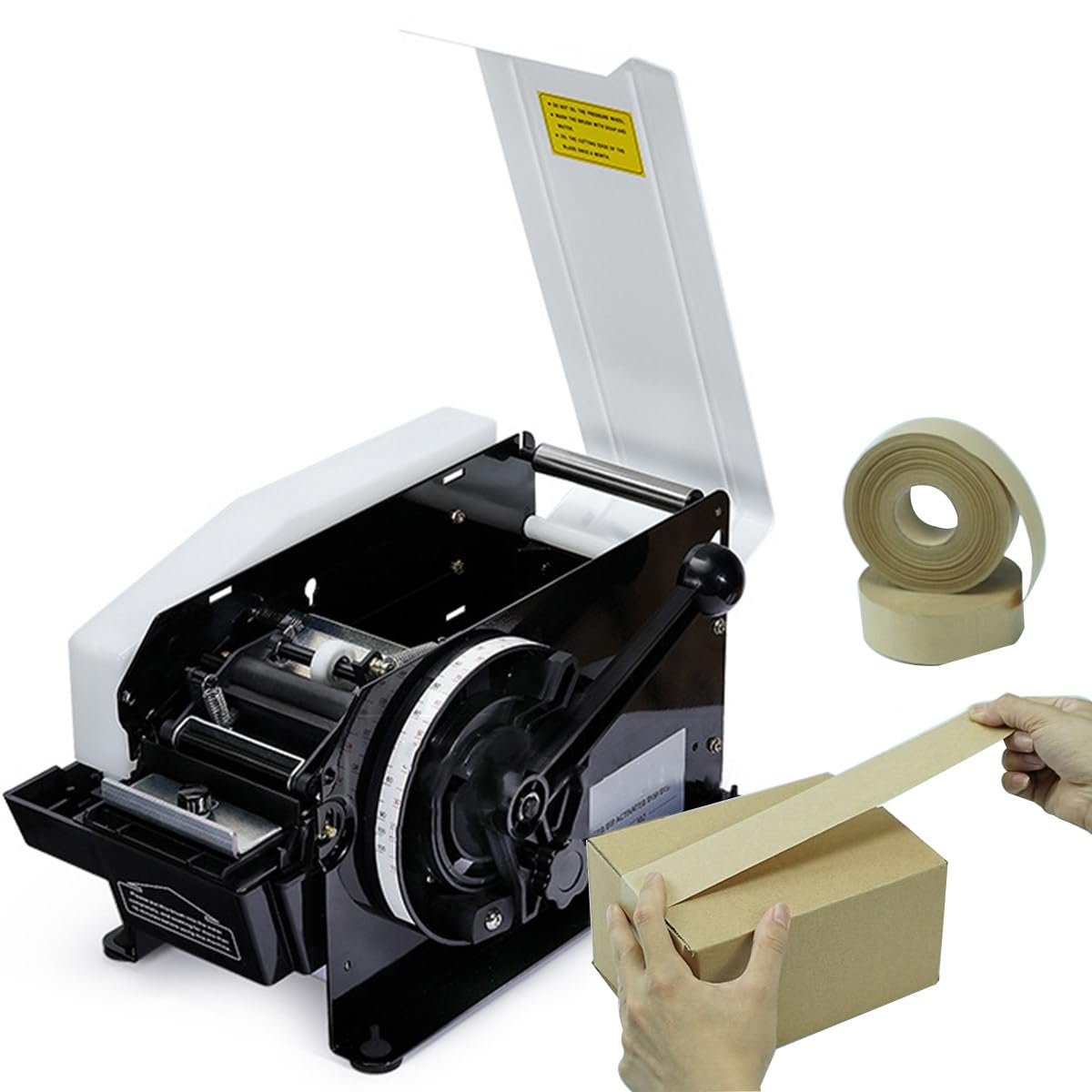 SBCGFY Manual Cutting Machine Water-Activated Tape Dispenser, Wet Water Kraft Paper Tape Dispenser For Wrapping Packaging Home