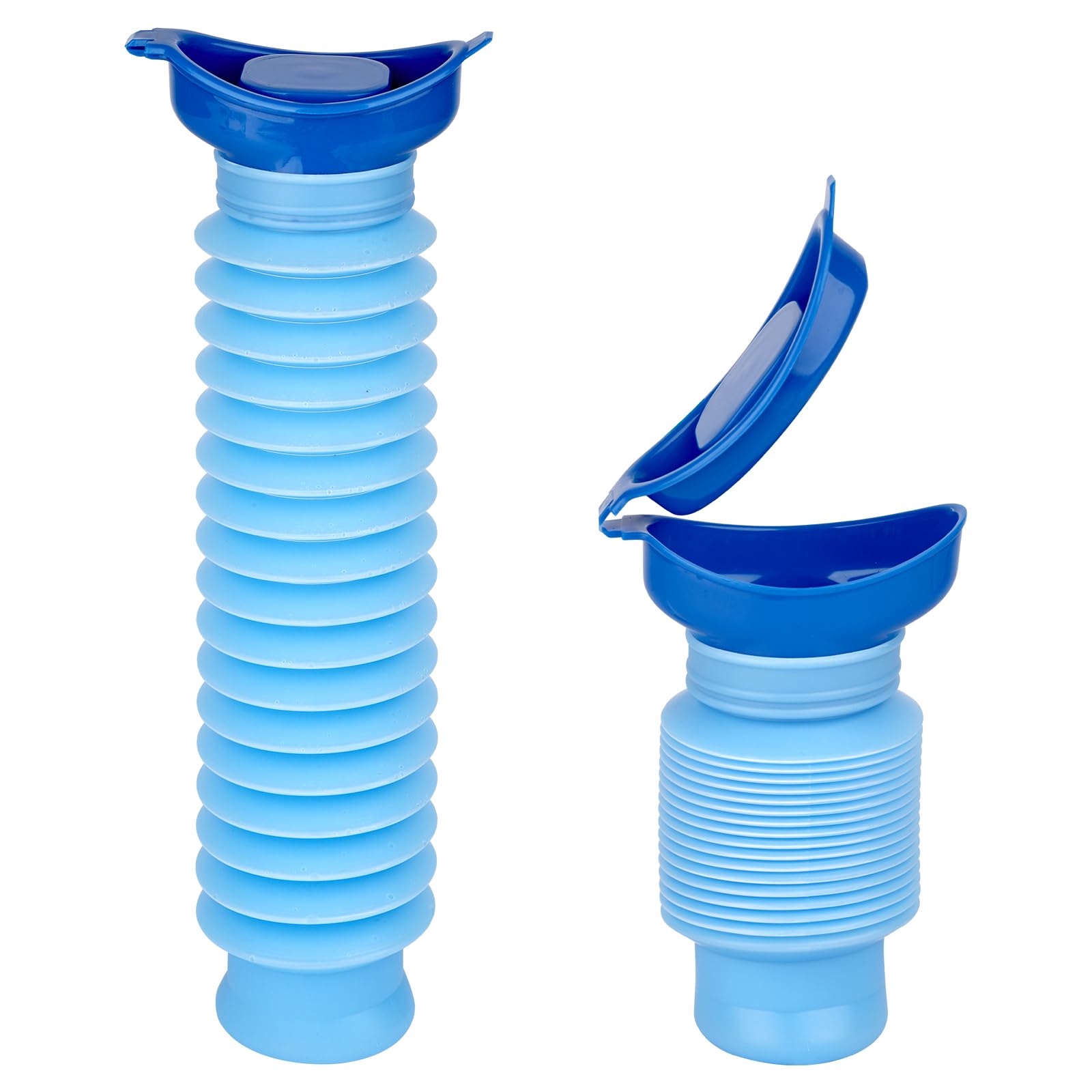 2 Pcs Pee Bottle For Man Ladies, 750ml Shrinkable Urinal Bottle, Portable Urine Bottles Male, Wee Bottle for Men Ladies, Mobile Toilet Camping Traffic Jam Travel, Emergency Urinal for Kids, Adult