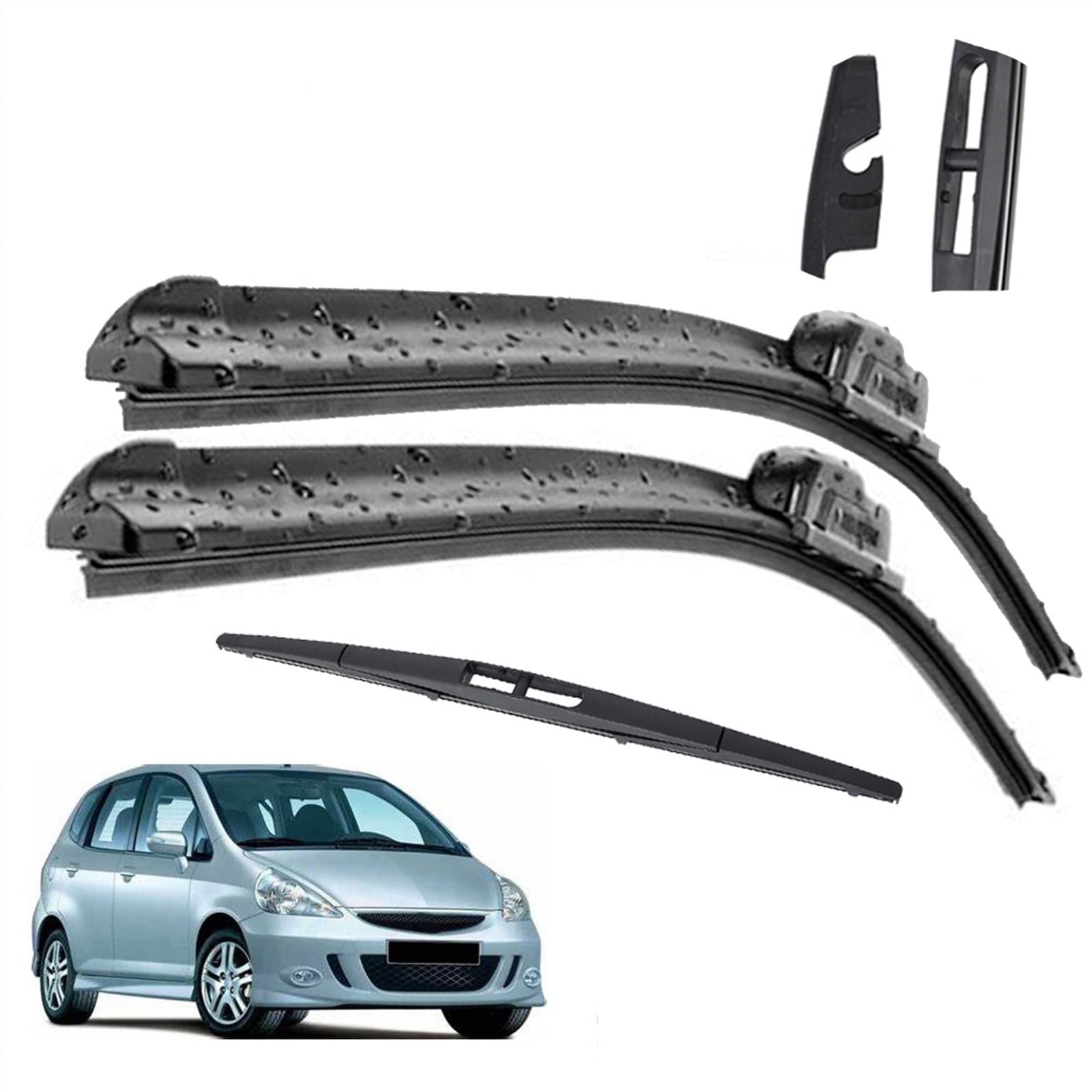 Juego De Escobillas Limpiaparabrisas Delanteras Y Traseras De 20 "+ 16" + 14 ", Cepillo Para Ventana De Parabrisas De Coche Para H&onda Para Fit Para Jazz 1 2002-2008 Parabrisas