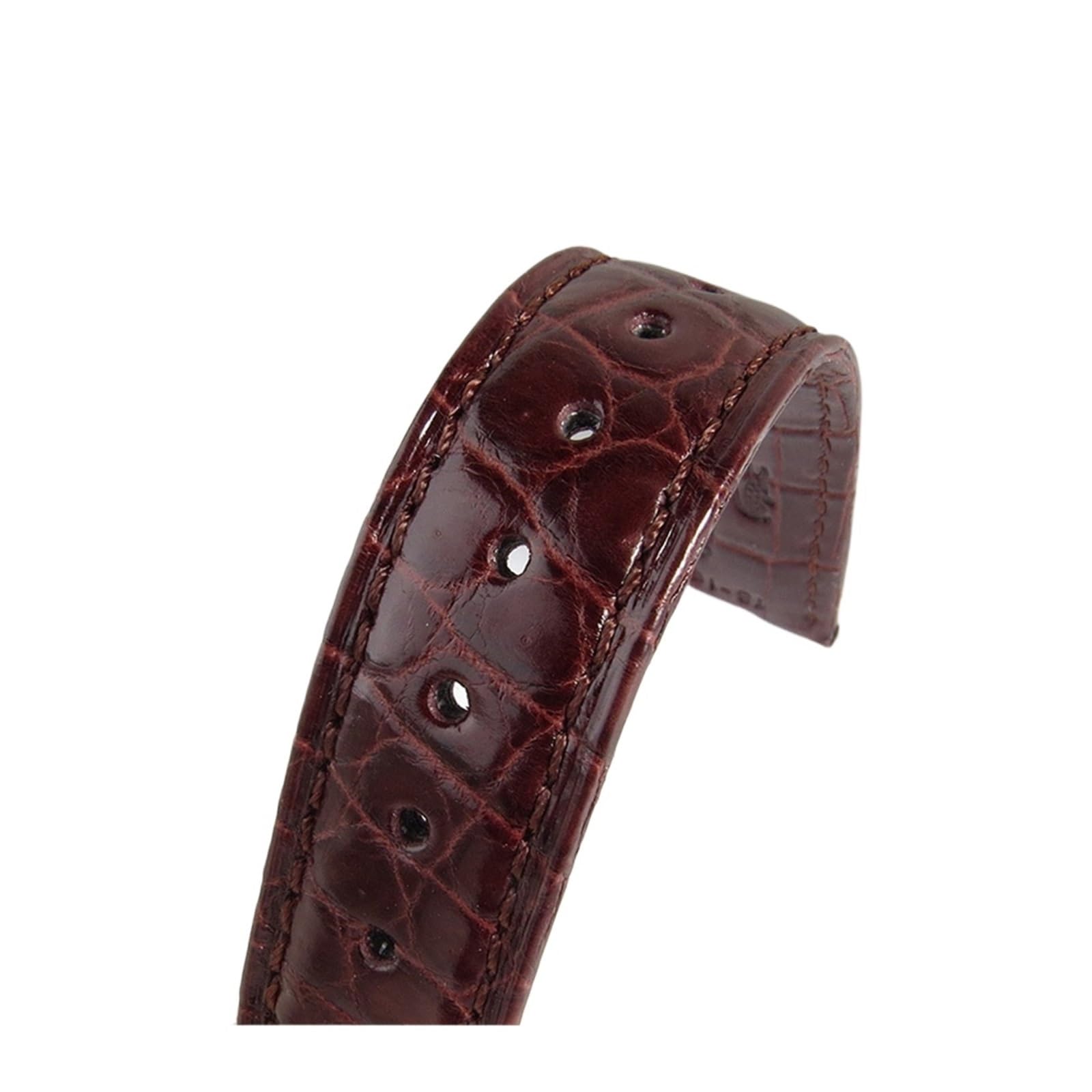 INEOUT Bracelet De Montre En Cuir De Crocodile Double Face 18mm 19mm 20mm 21mm 22mm 23mm 24mm Bracelets De Montre En Alligator De Luxe(Light Brown Strap,24mm,Rose Gold Buckle)