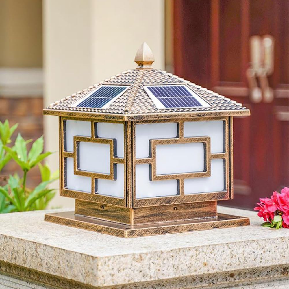 Solar Pillar Light Outdoor Floor Lamp Oświetlenie krajobrazu Wodoodporny taras Ogród Oświetlenie dekoracyjne(30CM)