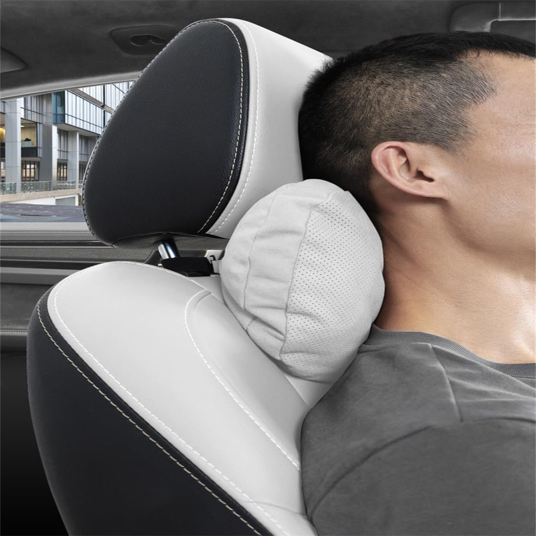 新品　Tesla ネックピロー グレー　2個 Amazon｜TESBEAUTY Teslaヘッドレストピロー 2パック 純正ナッパ