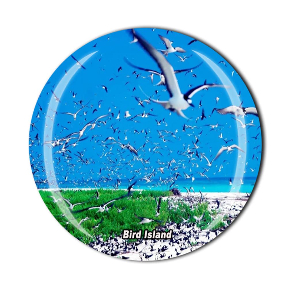 Bird Island Seychelles Fridge Magnet Crystal Tourist Souvenir Gift Collection Refrigerator Magnetic Sticker