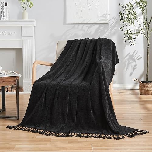 Lunarose Manta de felpilla para sofá, suave, acogedora, ligera, decorativa para sofá, silla, cama, playa de Picni  Adecuado para todas las