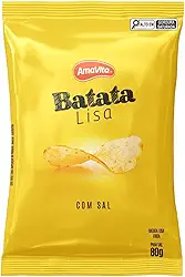 BATATA CHIPS LISA AMAVITA COM SAL 80G