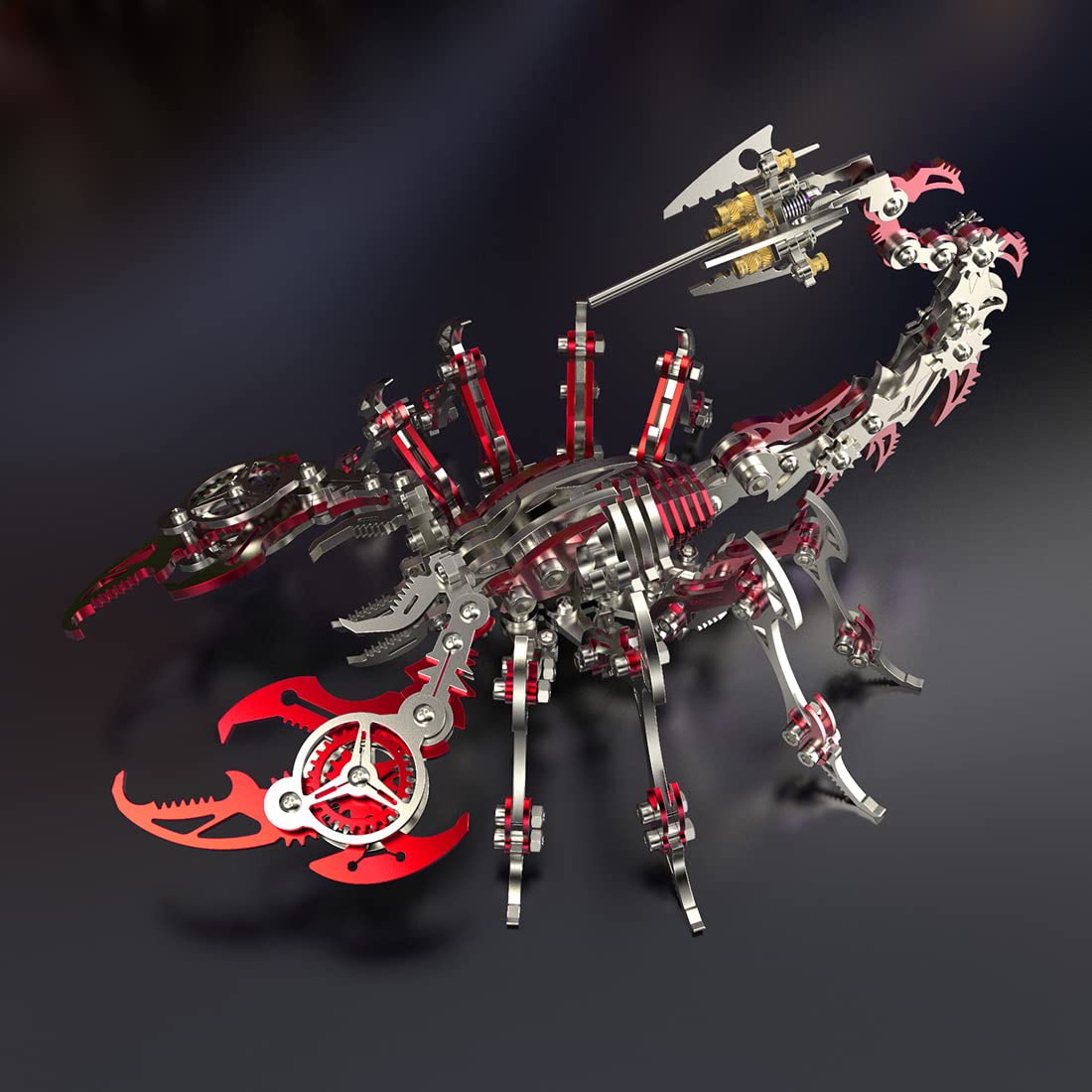 Król Skorpion - zestaw samodzielnego złożenia, puzzle 3D metalu, zabawka ozdobna stali nierdzewnej dzieci i dorosłych