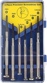 VTECHOLOGY 6Pcs Mini Screwdriver Set, Eyeglass Repair Screwdriver, Precision Repair Tool Kit with 6 Different Size Flathea...