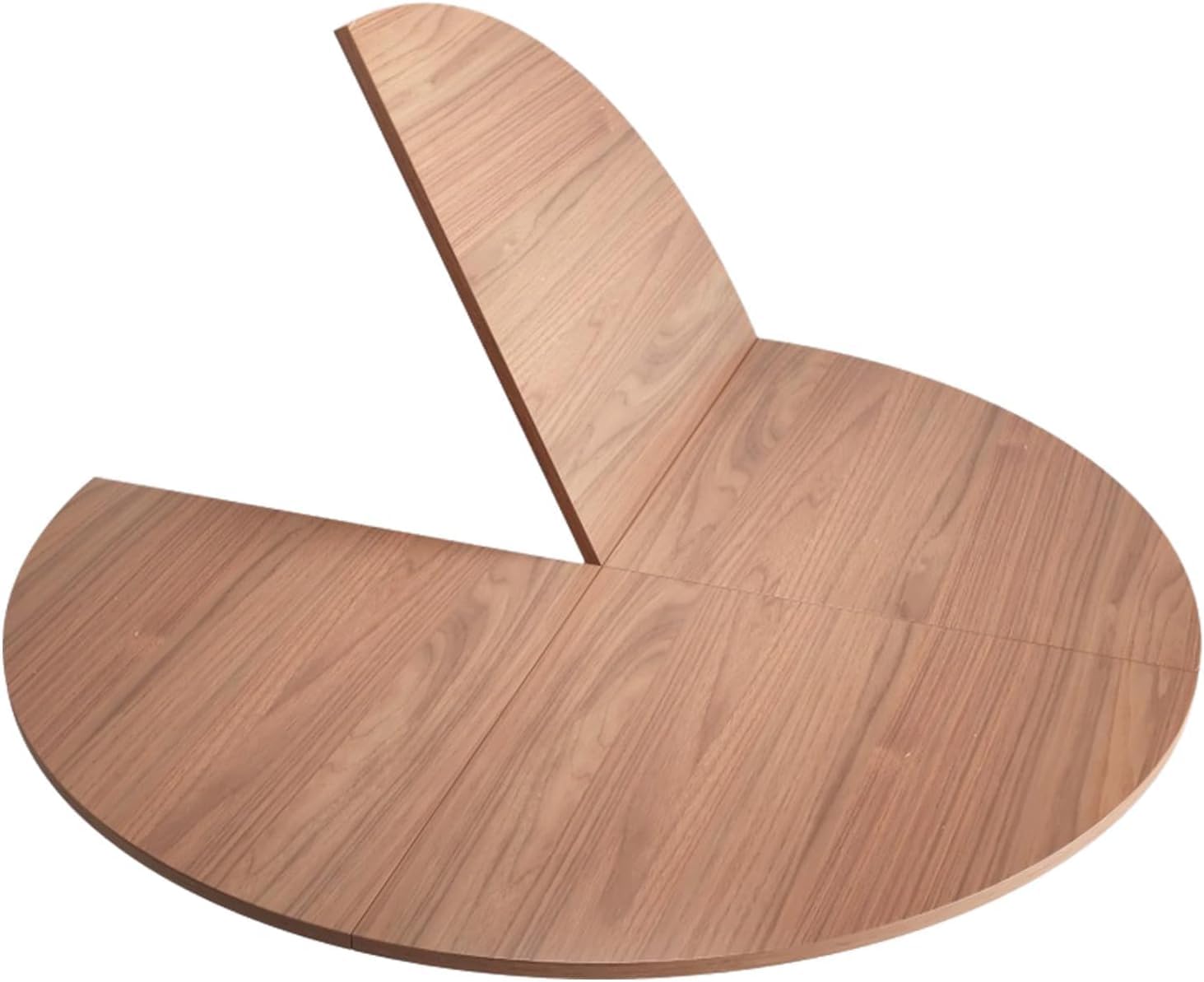 Foldable Table Top Extender, 48 to 95 in Diameter Large Wood Round Foldable Table, Temporary Folding Desktop Extender (Wood, 190cm / 75" L)