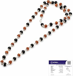 Astrotalk Divya Raksha Rudraksha &amp; Karungali Mala 54 Beads(6mm) | Spiritual Protection, Wisdom &amp; Positivity | Rudraksha Ma...