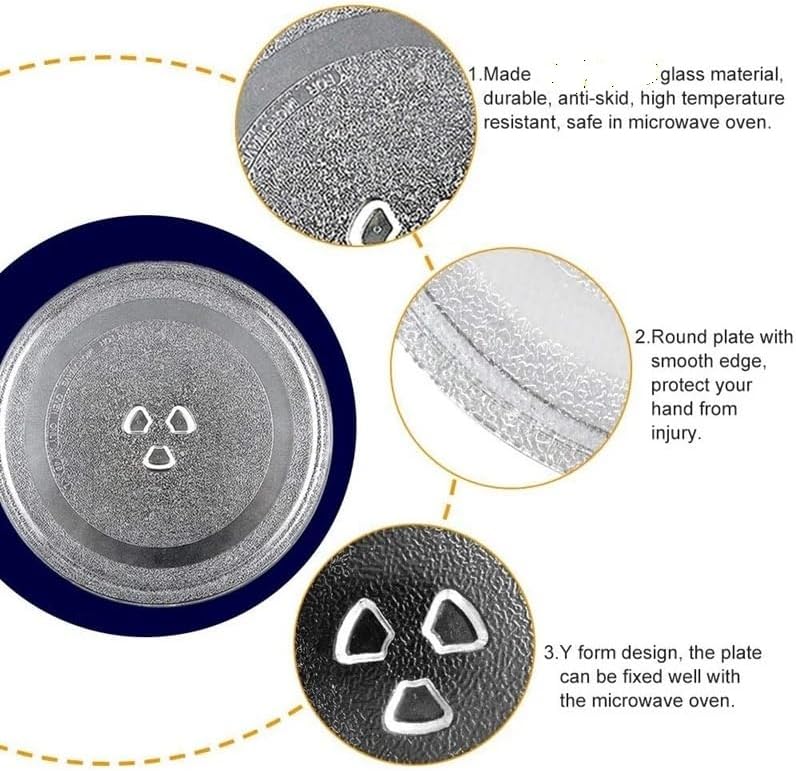Universal Microwave Turntable Glass Plate Round Replacement Plate For Microwave Ovens