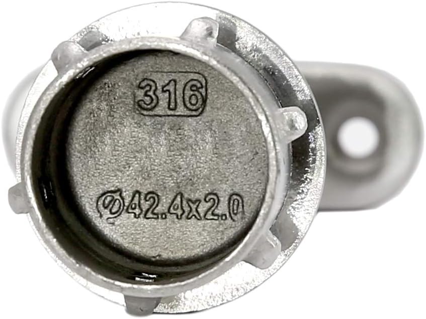 Radius Saddle Handrail Support, Work for 1-5/8" OD Round Post Mount, Stainless Steel 316, Adjustable (1-5/8" OD Saddle), RD42R42FAS, 2 Pieces