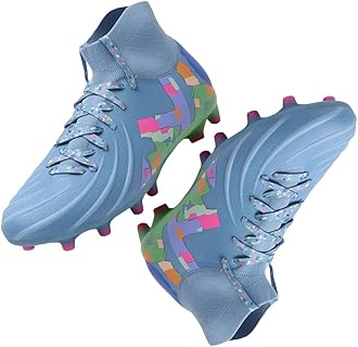 HESBITEUL Soccer Cleats Outdoor for Boys Training: High Top Football Cleats for Firm Ground