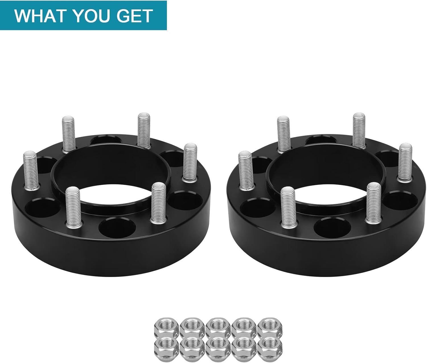 IRONTEK Forged 1.5in 6x139.7mm Wheel Spacers Compatible for Toyota 95-23 Tacoma/ 89-23 4Runner/ 00-06 Tundra 2002-2023 Lexus GX460/ GX470 6x5.5 Hubcentric Spacer (M12x1.5 Studs, 106 mm Hub Bore) 2pcs