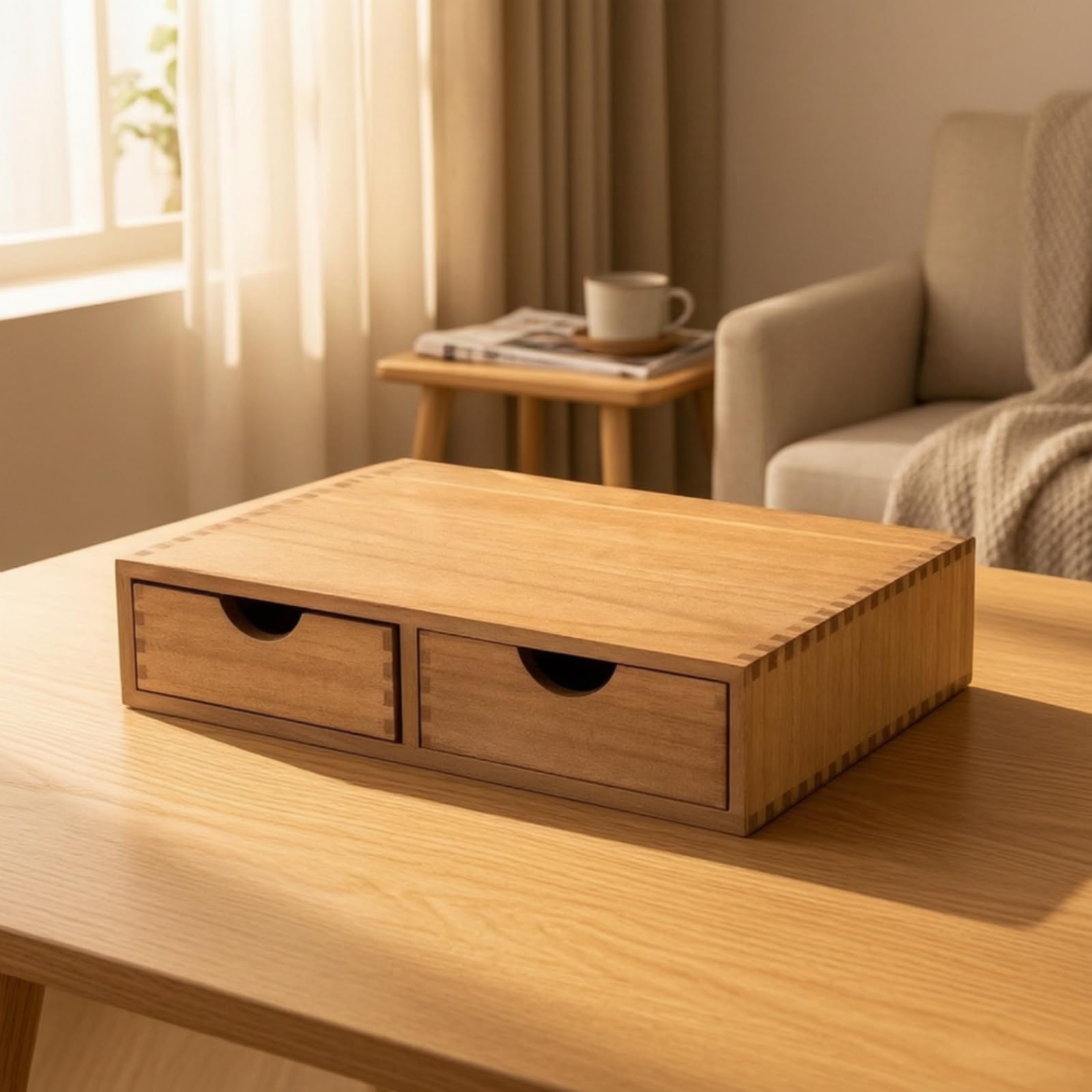 Organizador Encimera con Dos Compartimentos Compacto Caja Organizadora Robusto para Comedor