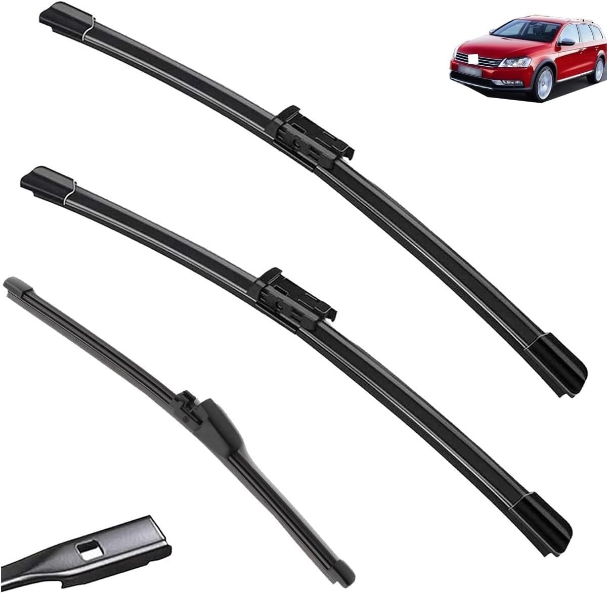 MadongJ Windshield Windscreen Wiper Blades for VW Passat B7 2012-2015, Replacement Blades All-Weather Performance Streak-Free Windshield Wipers