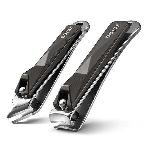 BEZOX Cortaúñas de uñas  Cortadores de uñas elegantes para hombres y mujeres, cortauñas encarnadas  Recortador de uñas de viaje con estuche de lata