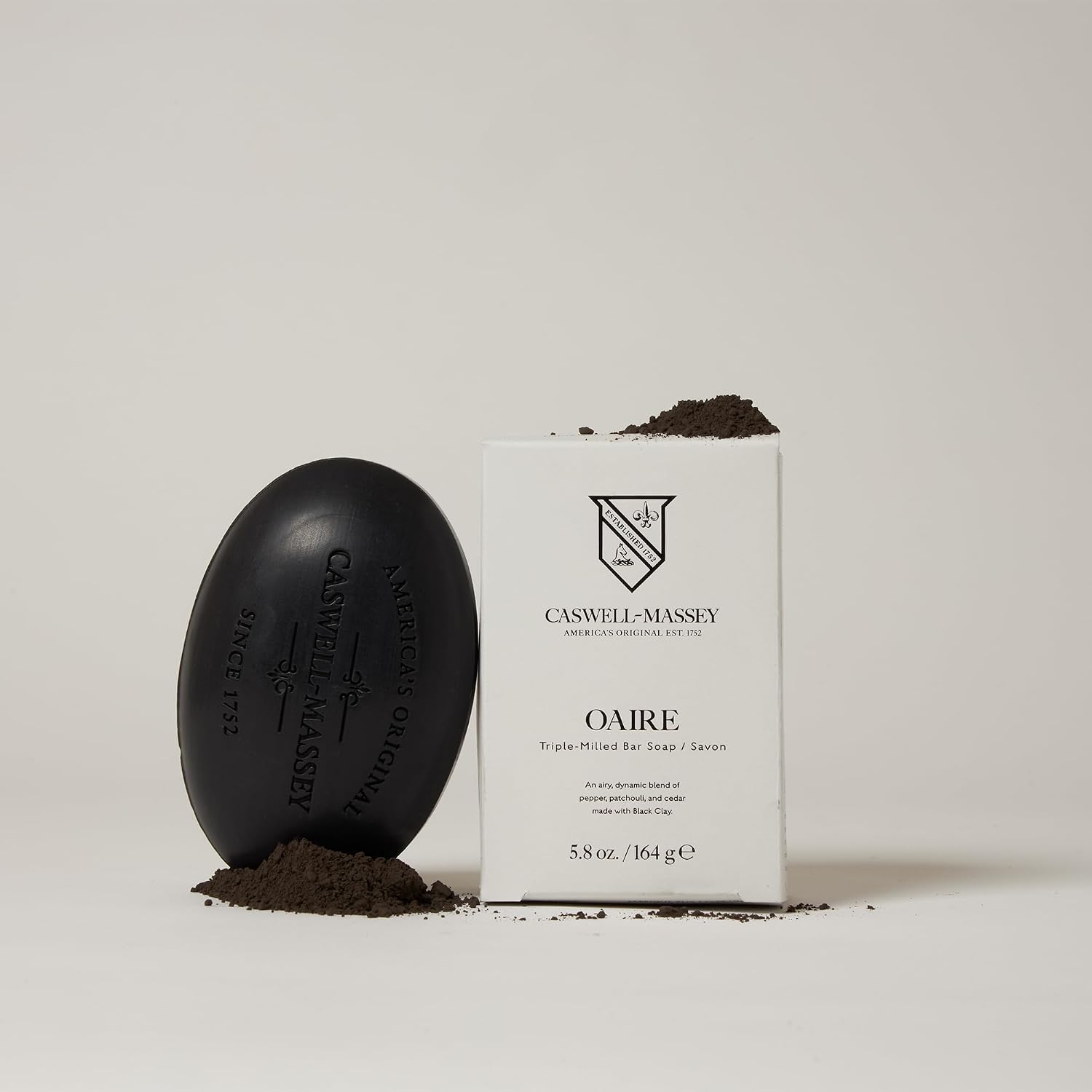 Caswell-Massey OAIRE Castile Bar Soap, Black Clay Men’s Body Wash, Moisturizing Natural Soap for Face, Hands & Bath, Triple-Milled with Essential Oils, Plant-Based & Cruelty-Free, Made in USA, 5.8 oz image 4