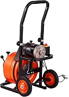 Vista 12 de VEVOR Máquina de limpieza de drenaje de 75 pies x 12 pulgada, alimentación automática de barrena de alcantarillado con 4 cortadores e interruptor