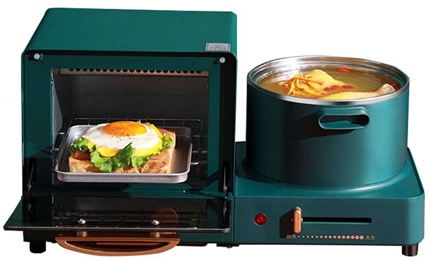 Oven Solo Forno a microonde in Silver Tact Fornello alogeno a convezione Premium Ideale per arrostire, cuocere al Forno Mini Forno con Controllo della Temperatura Regolabile Utile