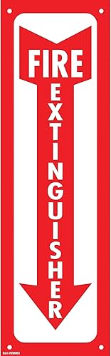 Cosco 603815 Cosco - Letrero de pared para extintor de incendios para interiores y exteriores, 4 pulgadas de largo x 13 pulgadas de alto