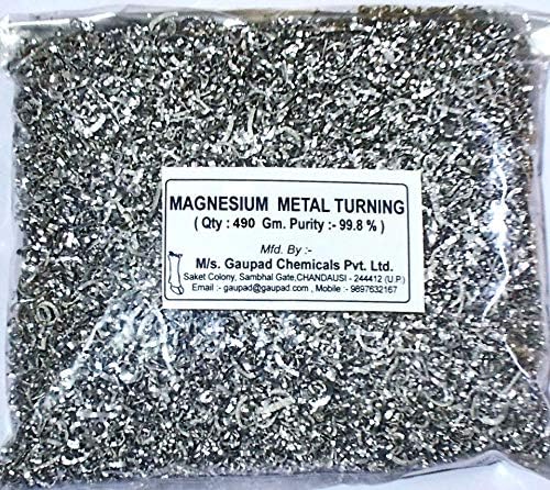 Magnesium Metal Turning 99.8% Pure Grignard Grade (490 Gram)
