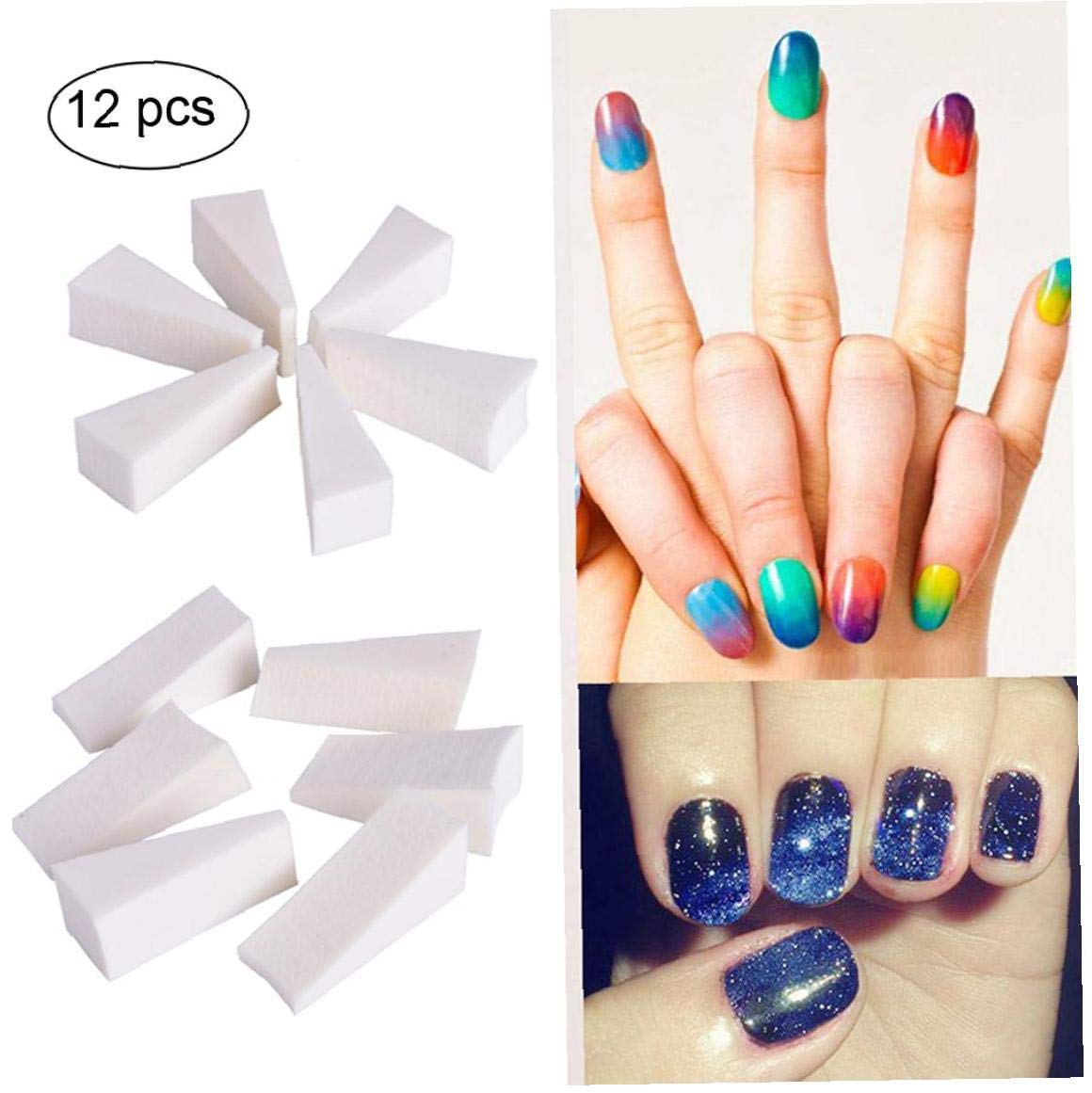 12 szt. / zestaw Nail Art Gradient miękkie gąbki do malowania blaknięcie narzędzia do manicure - polskie stemplowanie DIY narzędzia do zdobienia paznokci akcesoria