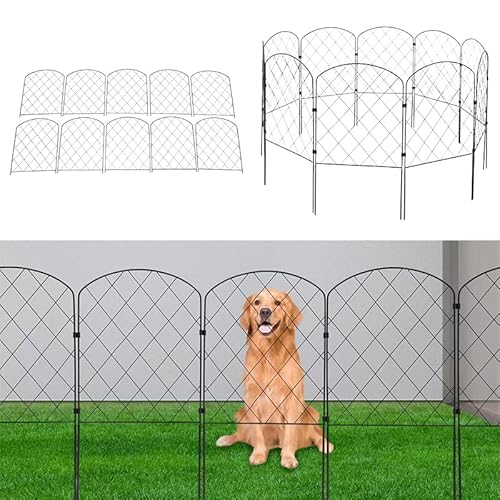 Valla de jardín 33 x 61 cm 10 paneles