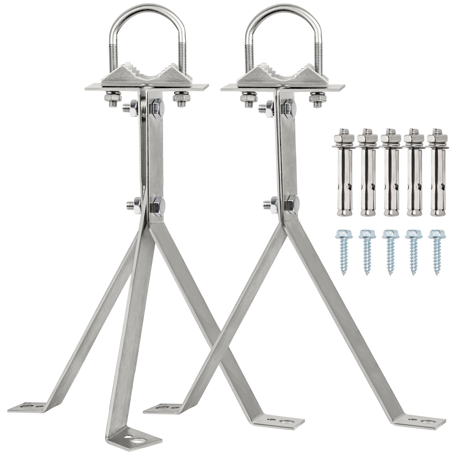 XRDS-RF Antenna Wall Mount 16 Inch Heavy-Duty Stand Off Wall Mast Mount Windproof Antenna Mounting Bracket (2-Leg + 3-Leg)